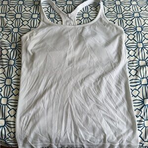 Lululemon ebb street White Ribbed Tank Top